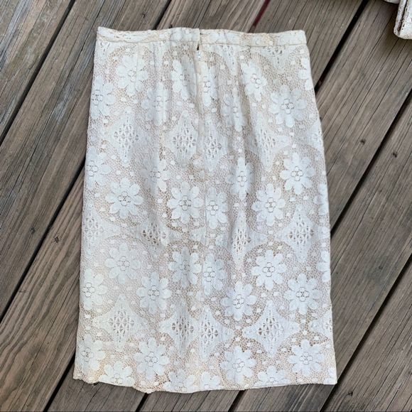 Vintage 60s Crochet Lace Mad Men Style 2 Piece - Picture 6 of 8